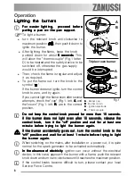 Предварительный просмотр 8 страницы Zanussi ZGG 782 CT Instruction Booklet