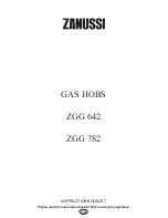 Zanussi ZGG 782 Instruction Booklet preview