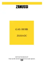 Zanussi ZGG642C Instruction Booklet preview