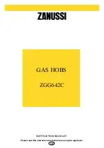 Preview for 1 page of Zanussi ZGG642CS Instruction Booklet