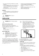 Предварительный просмотр 6 страницы Zanussi ZGH62424XA User Manual