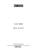 Zanussi ZGL 62 ITX Instruction Booklet preview
