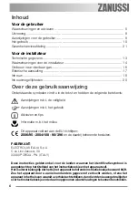 Предварительный просмотр 4 страницы Zanussi ZGL 63 IT User Information