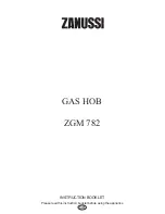 Preview for 1 page of Zanussi ZGM 782 Instruction Booklet