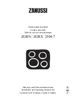 Zanussi ZGRN 2504-7 Installation And Operating Instructions Manual preview