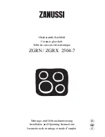 Preview for 1 page of Zanussi ZGRX 2504-7 Installation And Operating Instructions Manual