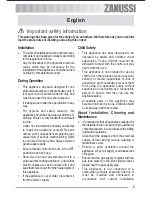 Preview for 5 page of Zanussi ZGS 645 Operating Instructions Manual