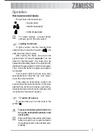 Preview for 7 page of Zanussi ZGS 645 Operating Instructions Manual