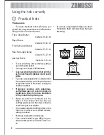 Preview for 8 page of Zanussi ZGS 645 Operating Instructions Manual