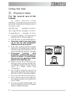 Preview for 8 page of Zanussi ZGS 64IX User Manual