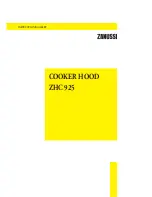 Zanussi ZHC 925 Instruction Booklet preview