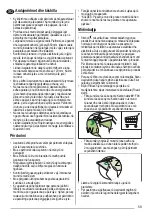 Предварительный просмотр 59 страницы Zanussi ZHC74 User Manual