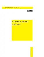 Zanussi ZHC945 Instruction Booklet preview