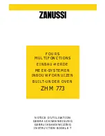 Preview for 1 page of Zanussi ZHM 733 N Instruction Booklet