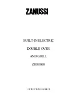 Zanussi ZHM 868 Instruction Booklet предпросмотр