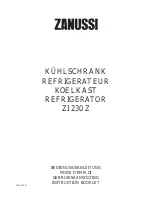 Предварительный просмотр 1 страницы Zanussi ZI 230 Z Instruction Booklet