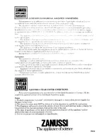 Preview for 16 page of Zanussi ZI 3120 F Instructions For The Use And Care