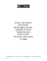 Zanussi ZI 418 Instruction Booklet preview