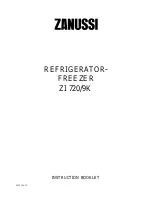 Zanussi ZI 720/9K Instruction Booklet preview