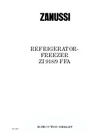 Предварительный просмотр 1 страницы Zanussi ZI 912 KA Instruction Booklet