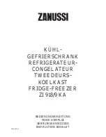 Zanussi ZI 918 KA Instruction Booklet preview