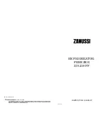 Предварительный просмотр 1 страницы Zanussi ZI 921 FF Instruction Booklet