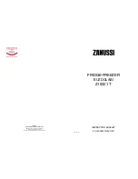 Предварительный просмотр 1 страницы Zanussi ZI 9321 T Instruction Booklet