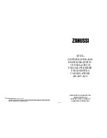 Предварительный просмотр 1 страницы Zanussi ZK 24/9 AGO Instruction Booklet