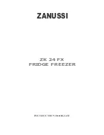 Zanussi ZK 24 FX Instruction Booklet preview