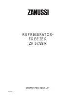 Zanussi ZK 38 R Instruction Booklet preview