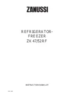 Zanussi ZK 47/52 RF Instruction Booklet preview