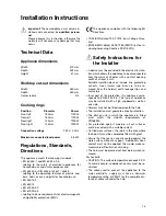 Preview for 15 page of Zanussi ZKF 641 X Installation And Operating Instructions Manual