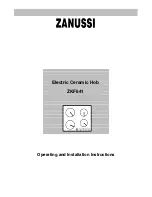 Zanussi ZKF641 Operating And Installation Manual preview