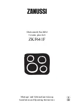 Preview for 1 page of Zanussi ZKF641F Installation And Operating Instructions Manual