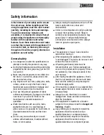 Preview for 3 page of Zanussi ZKG 2105 User Manual