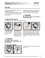 Preview for 13 page of Zanussi ZKG6040WFN User Manual