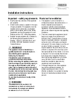 Предварительный просмотр 35 страницы Zanussi ZKG6040ZKG6040WFN User Manual