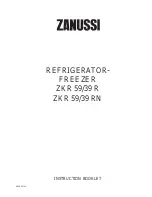 Zanussi ZKR 59/39 R Instruction Booklet preview