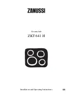 Preview for 1 page of Zanussi ZKT 641 H Installation And Operating Instructions Manual