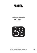 Preview for 1 page of Zanussi ZKT 650 D Installation And Operating Instructions Manual