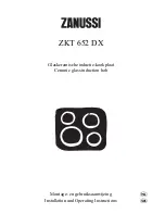 Zanussi ZKT 652 DX Installation And Operating Instructions Manual preview