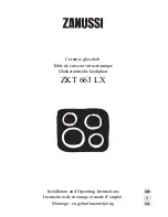Zanussi ZKT 663 LX Installation And Operating Instructions Manual preview