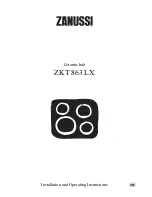 Preview for 1 page of Zanussi ZKT 863 LX Installation And Operating Instructions Manual