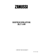 Предварительный просмотр 1 страницы Zanussi ZL714W Instruction Booklet