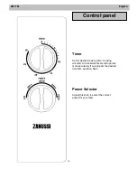 Предварительный просмотр 10 страницы Zanussi ZM17M User Manual