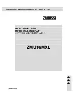 Preview for 1 page of Zanussi ZMU16MXL User Manual