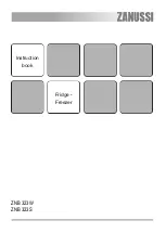 Zanussi ZNB 323W Instruction Book preview