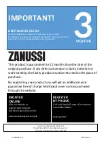 Предварительный просмотр 7 страницы Zanussi ZNPDF1211B Operating Manual