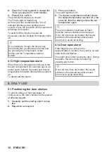 Preview for 12 page of Zanussi ZNTN18ES5 User Manual