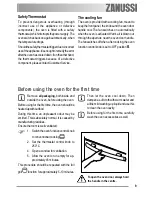 Предварительный просмотр 9 страницы Zanussi ZOB 150 User Information